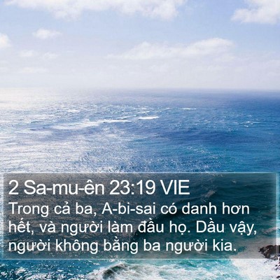 2 Sa-mu-ên 23:19 VIE Bible Verse Image