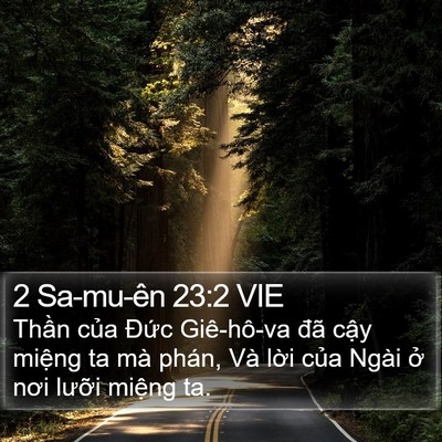 2 Sa-mu-ên 23:2 VIE Bible Verse Image