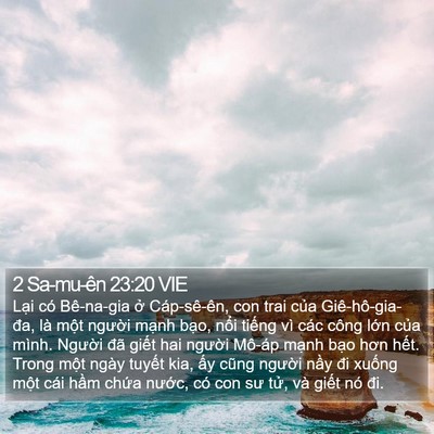 2 Sa-mu-ên 23:20 VIE Bible Verse Image