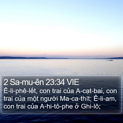 2 Sa-mu-ên 23:34 VIE Bible Verse Image