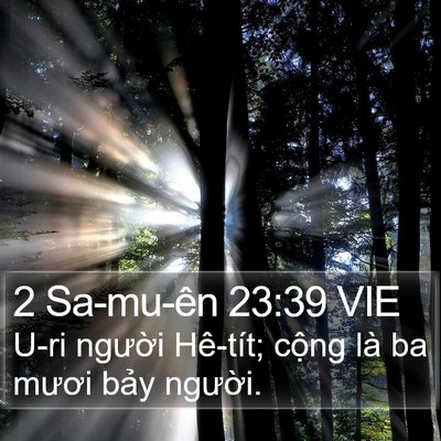 2 Sa-mu-ên 23:39 VIE Bible Verse Image