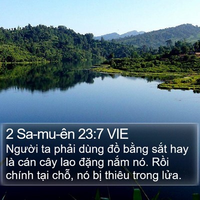 2 Sa-mu-ên 23:7 VIE Bible Verse Image