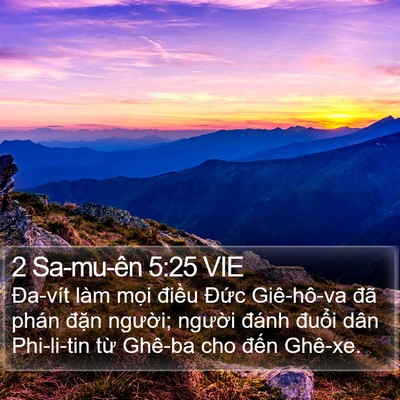 2 Sa-mu-ên 5:25 VIE Bible Verse Image