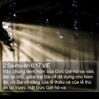 2 Sa-mu-ên 6:17 VIE Bible Verse Image