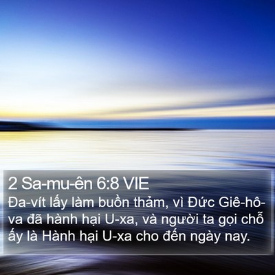 2 Sa-mu-ên 6:8 VIE Bible Verse Image