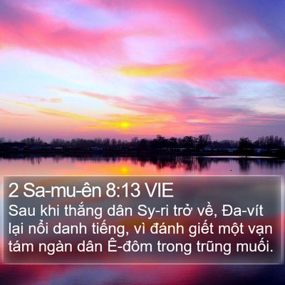 2 Sa-mu-ên 8:13 VIE Bible Verse Image