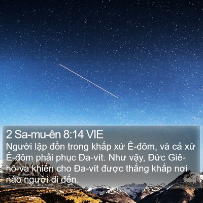 2 Sa-mu-ên 8:14 VIE Bible Verse Image