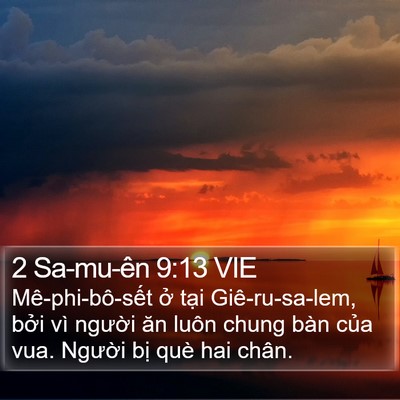 2 Sa-mu-ên 9:13 VIE Bible Verse Image