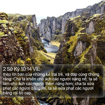 2 Sử Ký 10:14 VIE Bible Verse Image