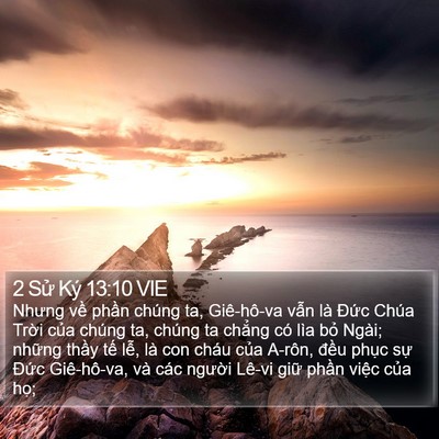 2 Sử Ký 13:10 VIE Bible Verse Image