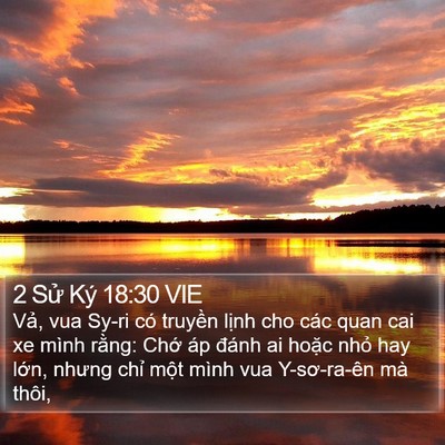 2 Sử Ký 18:30 VIE Bible Verse Image