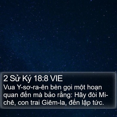2 Sử Ký 18:8 VIE Bible Verse Image