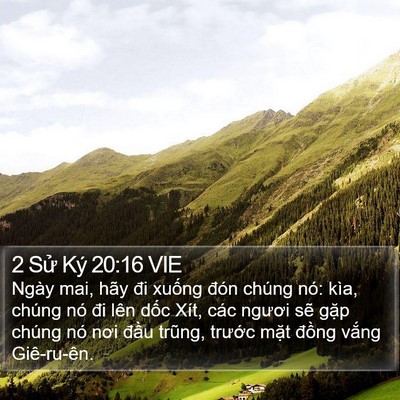 2 Sử Ký 20:16 VIE Bible Verse Image