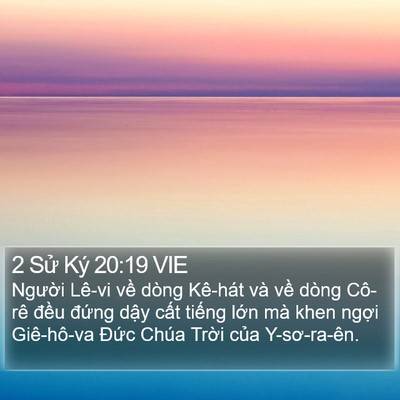 2 Sử Ký 20:19 VIE Bible Verse Image