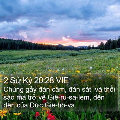 2 Sử Ký 20:28 VIE Bible Verse Image