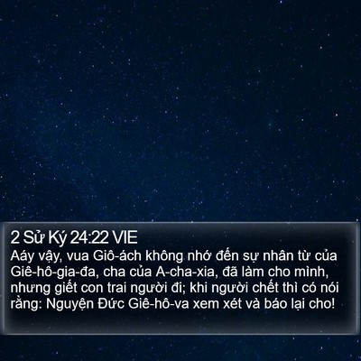 2 Sử Ký 24:22 VIE Bible Verse Image