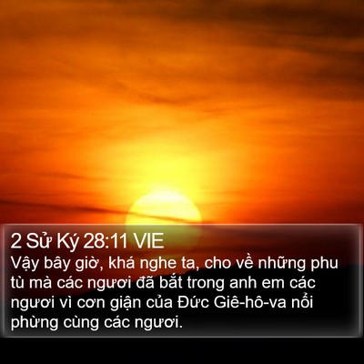 2 Sử Ký 28:11 VIE Bible Verse Image