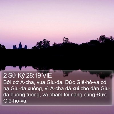 2 Sử Ký 28:19 VIE Bible Verse Image