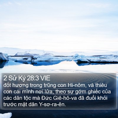 2 Sử Ký 28:3 VIE Bible Verse Image