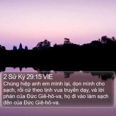 2 Sử Ký 29:15 VIE Bible Verse Image
