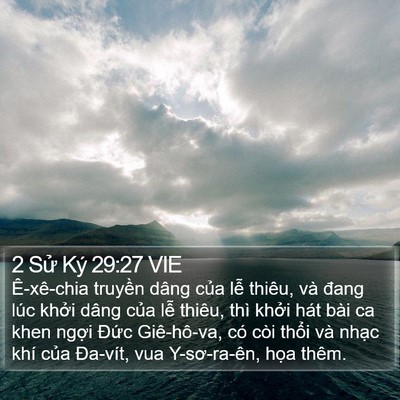 2 Sử Ký 29:27 VIE Bible Verse Image