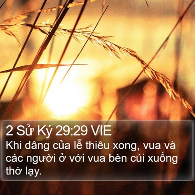 2 Sử Ký 29:29 VIE Bible Verse Image