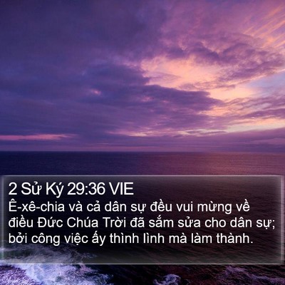 2 Sử Ký 29:36 VIE Bible Verse Image
