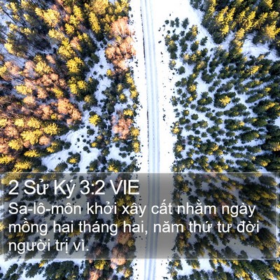 2 Sử Ký 3:2 VIE Bible Verse Image