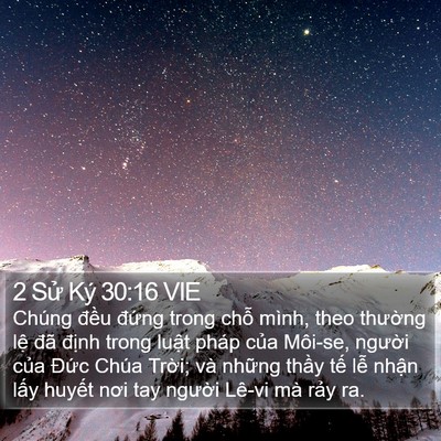 2 Sử Ký 30:16 VIE Bible Verse Image