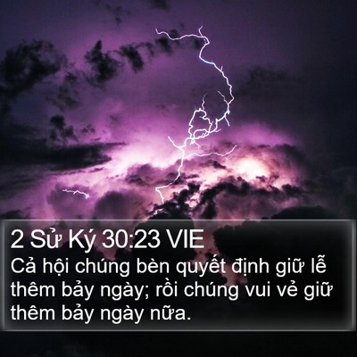 2 Sử Ký 30:23 VIE Bible Verse Image