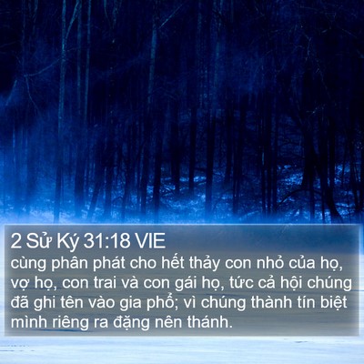 2 Sử Ký 31:18 VIE Bible Verse Image