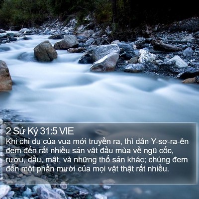 2 Sử Ký 31:5 VIE Bible Verse Image