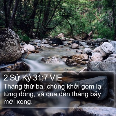 2 Sử Ký 31:7 VIE Bible Verse Image