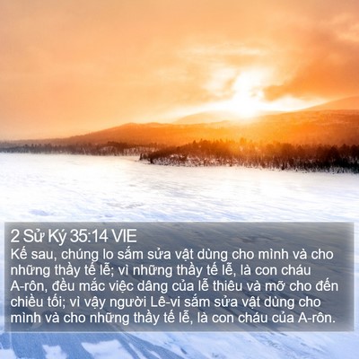 2 Sử Ký 35:14 VIE Bible Verse Image