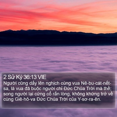 2 Sử Ký 36:13 VIE Bible Verse Image