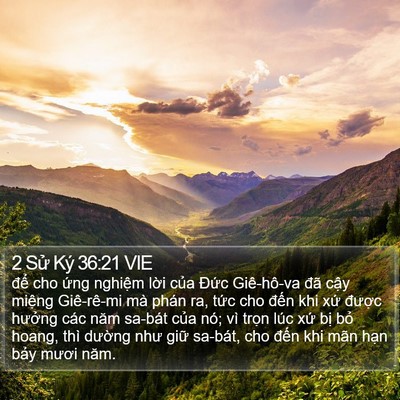 2 Sử Ký 36:21 VIE Bible Verse Image