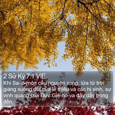 2 Sử Ký 7:1 VIE Bible Verse Image
