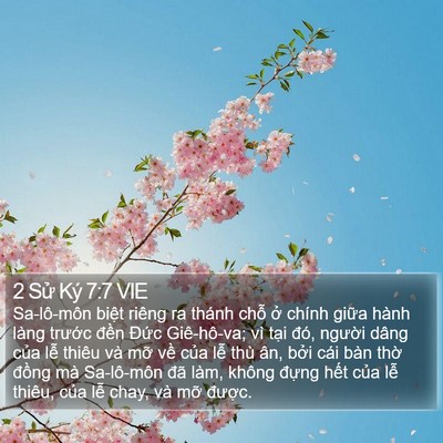 2 Sử Ký 7:7 VIE Bible Verse Image