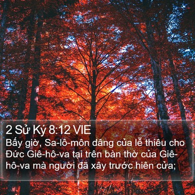 2 Sử Ký 8:12 VIE Bible Verse Image