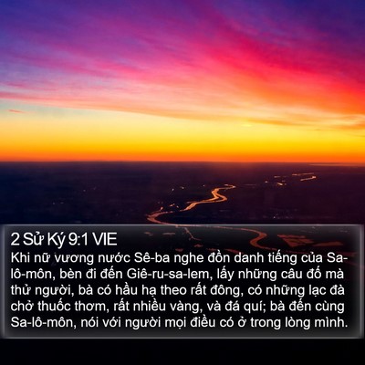2 Sử Ký 9:1 VIE Bible Verse Image