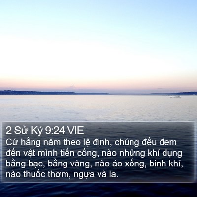 2 Sử Ký 9:24 VIE Bible Verse Image
