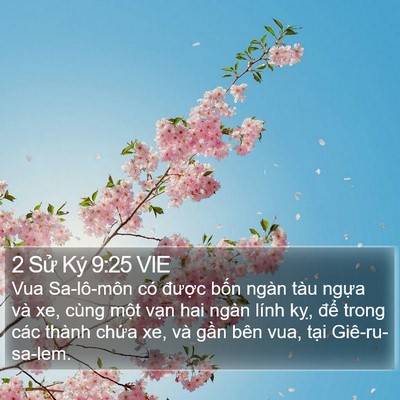 2 Sử Ký 9:25 VIE Bible Verse Image