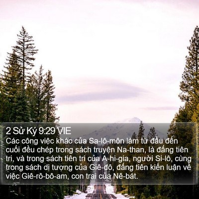 2 Sử Ký 9:29 VIE Bible Verse Image