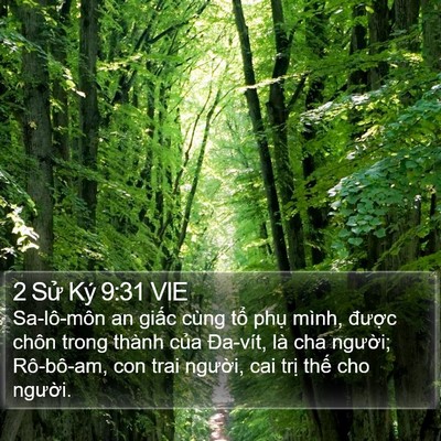 2 Sử Ký 9:31 VIE Bible Verse Image