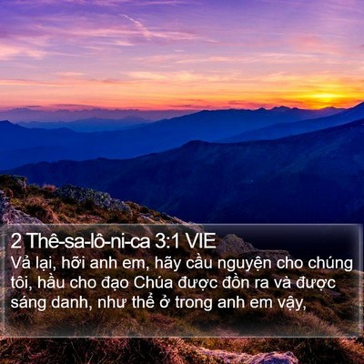 2 Thê-sa-lô-ni-ca 3:1 VIE Bible Verse Image