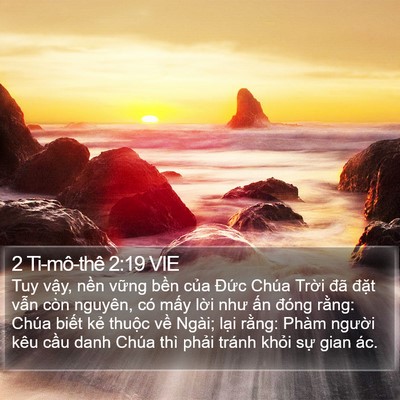 2 Ti-mô-thê 2:19 VIE Bible Verse Image