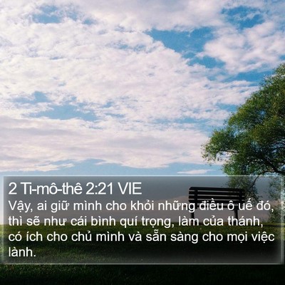 2 Ti-mô-thê 2:21 VIE Bible Verse Image