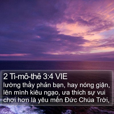 2 Ti-mô-thê 3:4 VIE Bible Verse Image