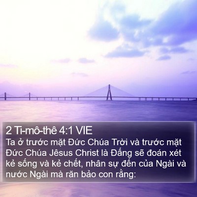2 Ti-mô-thê 4:1 VIE Bible Verse Image