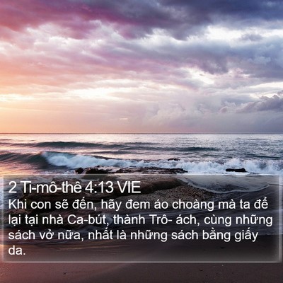 2 Ti-mô-thê 4:13 VIE Bible Verse Image